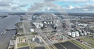 Moerdijk, The Netherlands, petrochemical complex that processes naphtha , gas oil and LPG from refineries into basic