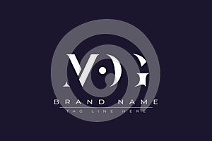 MOG abstract letter logo design