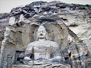 Mogao Caves in Dunhuang, China and Big Buddha