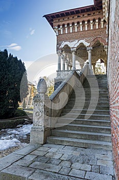 Mogo?oaia Palace part of the facade with steps