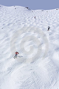 Mogul Ski Slope at Lake Louise in the Canadian Rockies