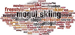 Mogul skiing word cloud