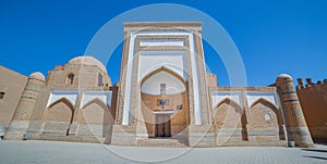 The Mohamed Amin Inox Madrasah in Khiva, Uzbekistan. photo