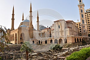 Mohammad Al-Amin (Hariri) Mosque and St Georges Maronite Cathedral, Beirut