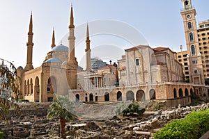 Mohammad Al-Amin (Hariri) Mosque and St Georges Maronite Cathedral, Beirut photo