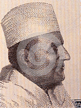 Mohammed V of Morocco a portrait from Guinean money