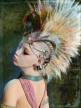 Mohawk headdress, 3d Computer Graphics