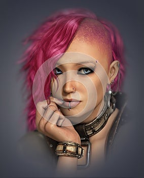 Mohawk Lady, 3d CG