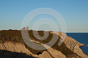 Mohegan Bluffs and the Southeast Lighthouse on Blo