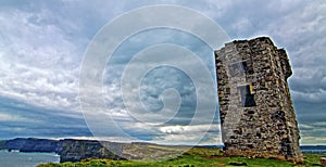 Moher Tower at Hags Head along the Cliffs of Moher