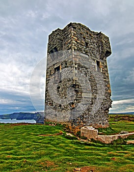 Moher Tower at Hags Head along the Cliffs of Moher photo