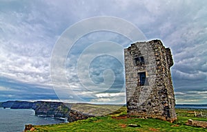 Moher Tower at Hags Head along the Cliffs of Moher photo