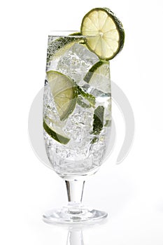 Mohito with lime and mint