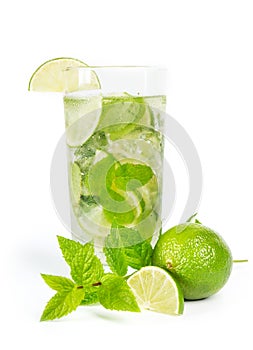Mohito mojito drink with lime and mint