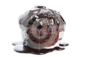 Mohr im Hemd: Steamed chocolate cake topped with chocolate sauce