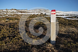 Mointain marking in Vitosha Mountain