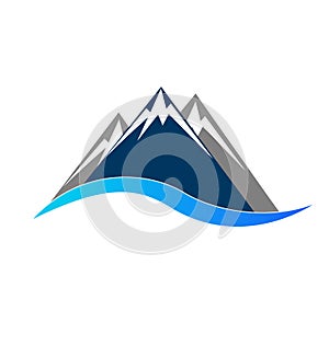 Mointains logo symbol vector photo