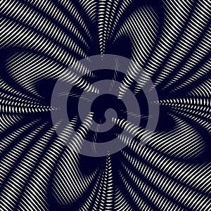 Moire pattern, op art background. Hypnotic backdrop