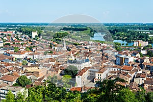 Moissac as seen from Lady of Calvary, France