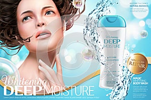 Moisture body wash ads