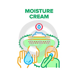 Moisture Cream Vector Concept Color Illustration