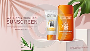 Moisture sunscreen ads