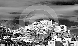 Mojacar Village in Black and White