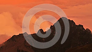 Mojanda crater lake in northern Ecuador