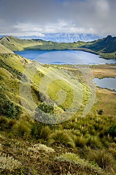 Mojanda lagoon in Ecuador