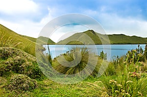 Mojanda lake in Ecuador