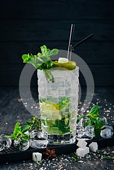 Mojito Alcoholic Cocktail.