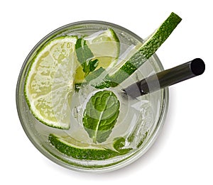 Mojito cocktail or soda drink photo