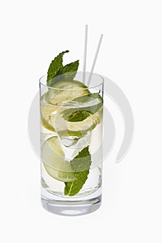 Mojito Cocktail on a white backgroound