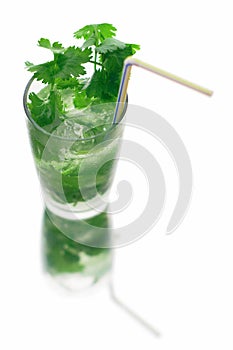 Mojito long drink close up