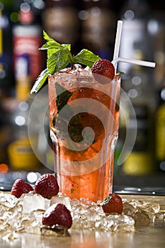 Mojito strawberry cocktail