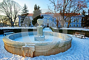 Mojmirovce castle in winter season
