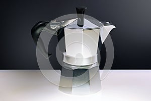 Moka cofee machine, still life, italy