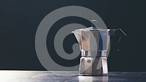 Mokapot coffee pot isolated