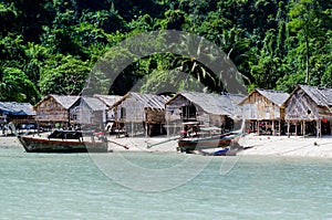 The Moken Sea Gypsy Village at Koh Surin on the Mu Ko Surin National Park, photo