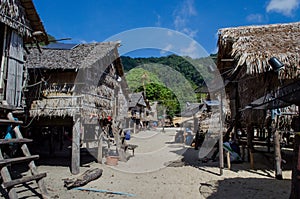 The Moken Sea Gypsy Village at Koh Surin on the Mu Ko Surin National Park,