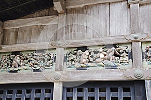 Mokey sculpture in Nikko photo