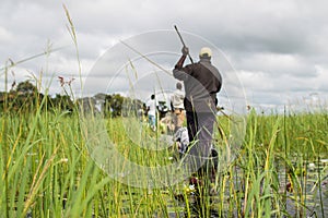 Mokoro Canoe Trip in the Okavango Delta near Maun, Botswana