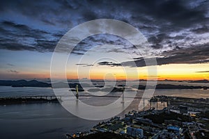 Mokpo Bridge after Sunset