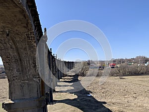 Mokrinsky railway bridge - historical reinforced concrete arched viaduct