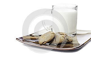 Molasses cookie with milk