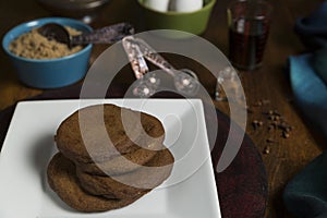 Molasses Cookies with Ingredients