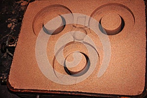 A mold for steel casting