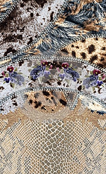 Animal print flowers baroque design