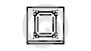 molding and millwork line icon animation