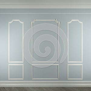 Molding on white wall photo